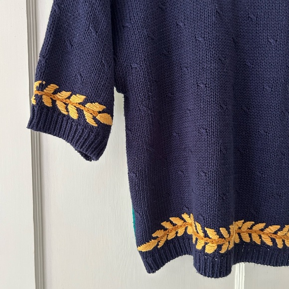 Portraits by Northern Isle Hand-Knit Short Sleeve Sweater Cardigan - Picture 7 of 8